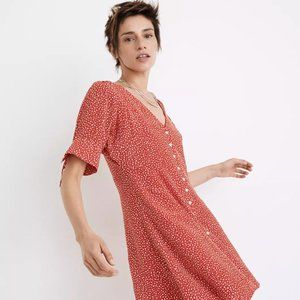 NWT - Silk Button-Front Mini Dress in Park Picnic